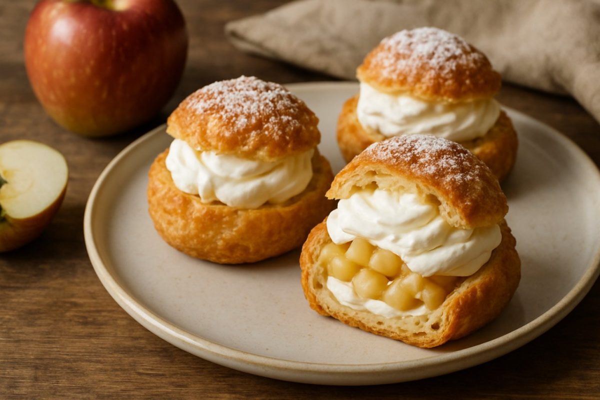 Choux aux pommes et à la crème