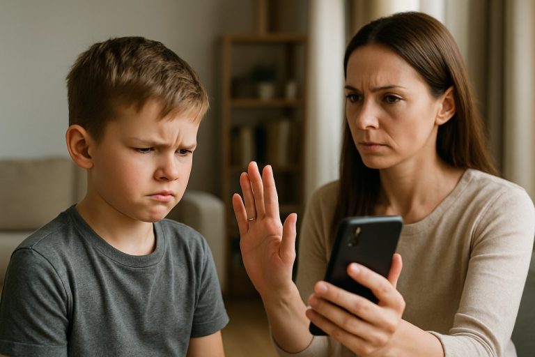 enfant interdit d'utiliser smartphone