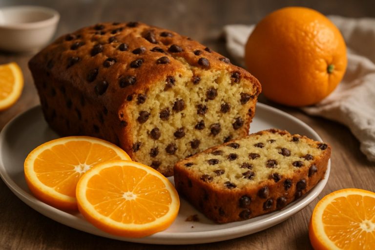 gâteau à l'orange aux pépites de chocolat