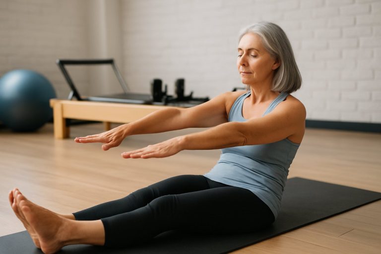 roll down pilates femme 50 ans
