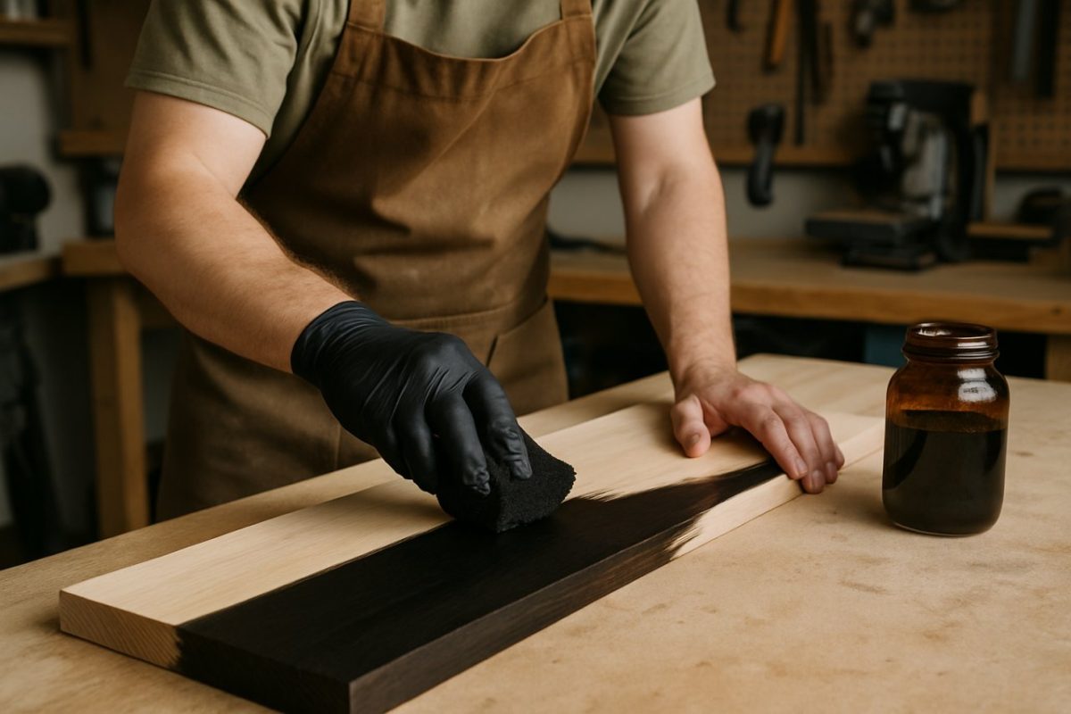 Vous ne croirez pas à quel point cette astuce d’ébonisation transforme un bois ordinaire en finition sombre élégante