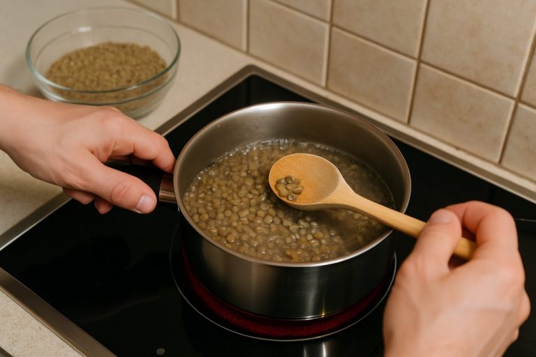 faire cuire des lentilles