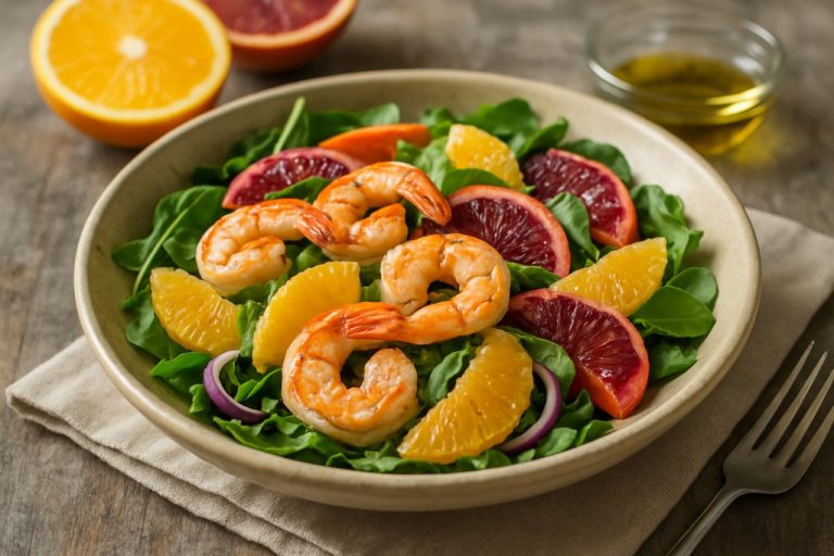 Salade crevettes-agrumes