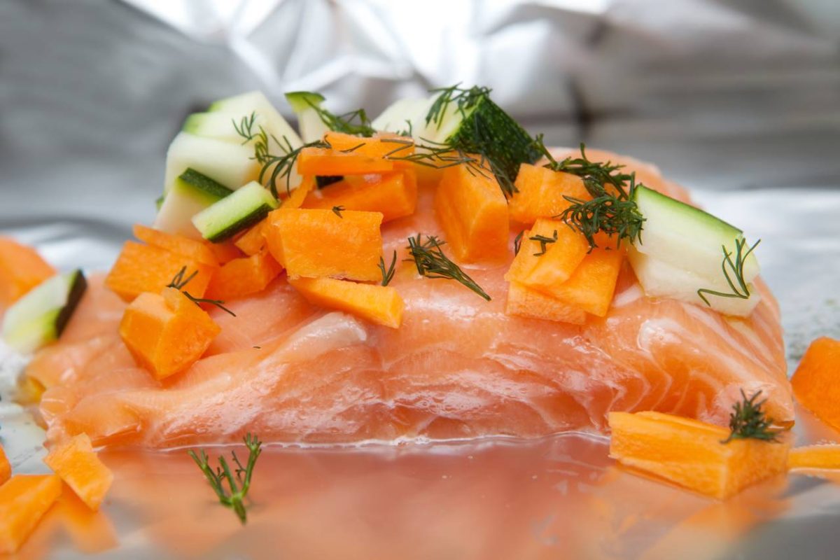 pavé de saumon en papillote