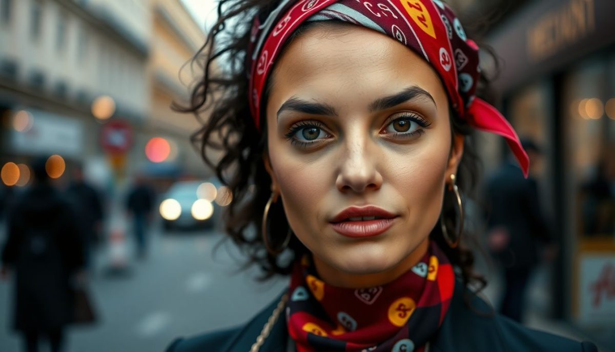 femme avec un bandana