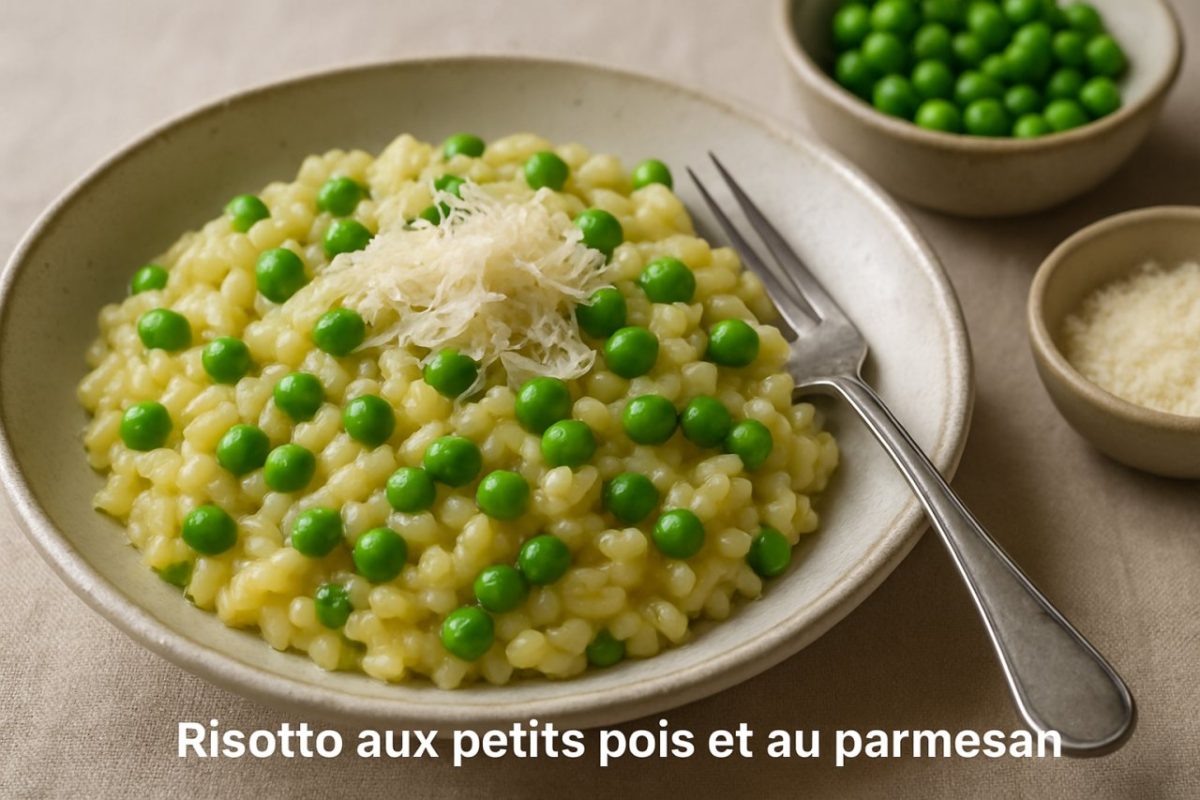 risotto aux petits pois et au parmesan