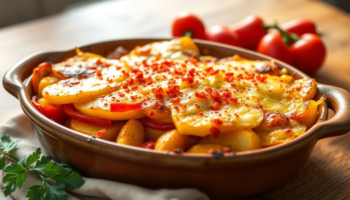 Gratin de poivrons et pommes de terre au paprika