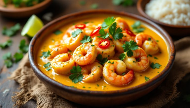 Curry de crevettes au lait de coco