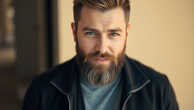 un homme avec une barbe