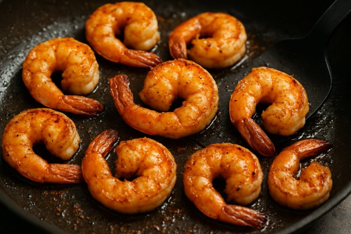 crevettes à la poêle crevettes dorées et légèrement croustillantes